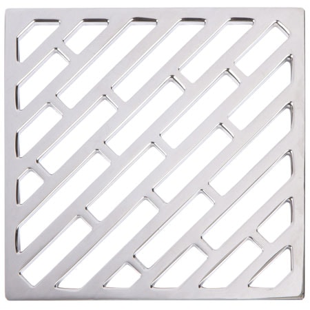 Newport Brass 4" Square Shower Drain in Polished Chrome 233-408-26
